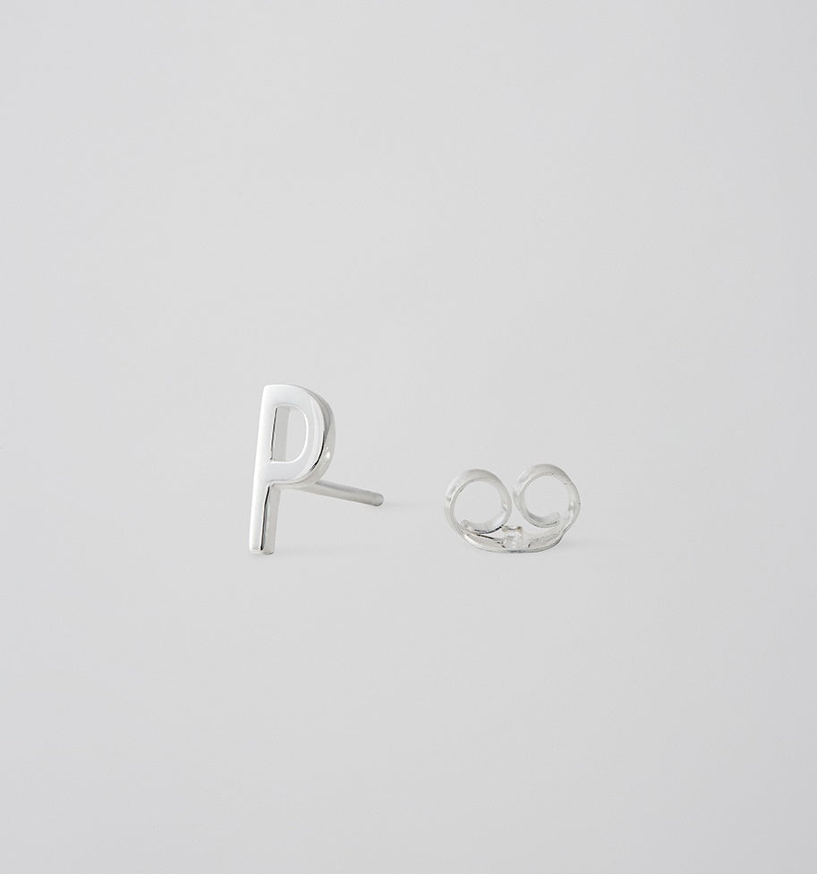 Earring Stud Silver A-Z