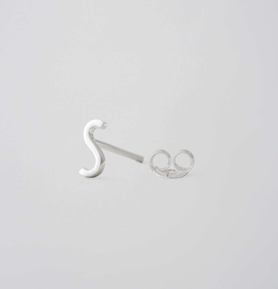 Earring Stud Silver A-Z