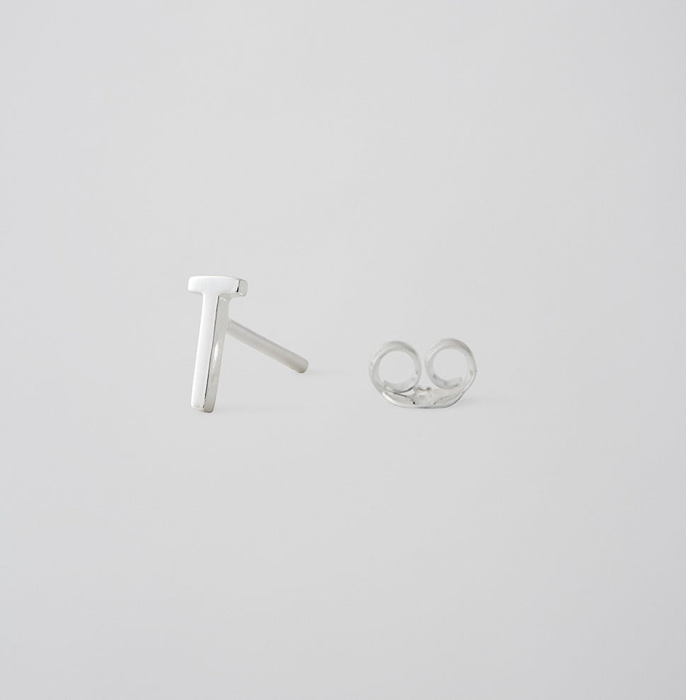 Earring Stud Silver A-Z