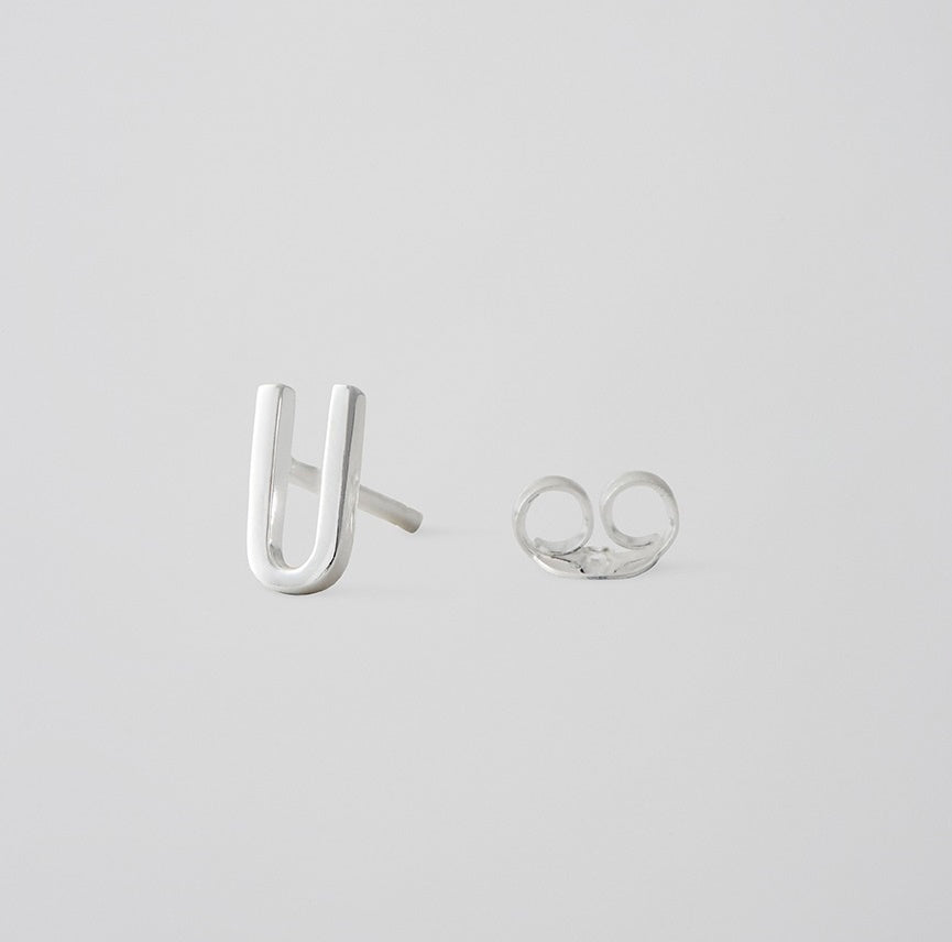 Earring Stud Silver A-Z