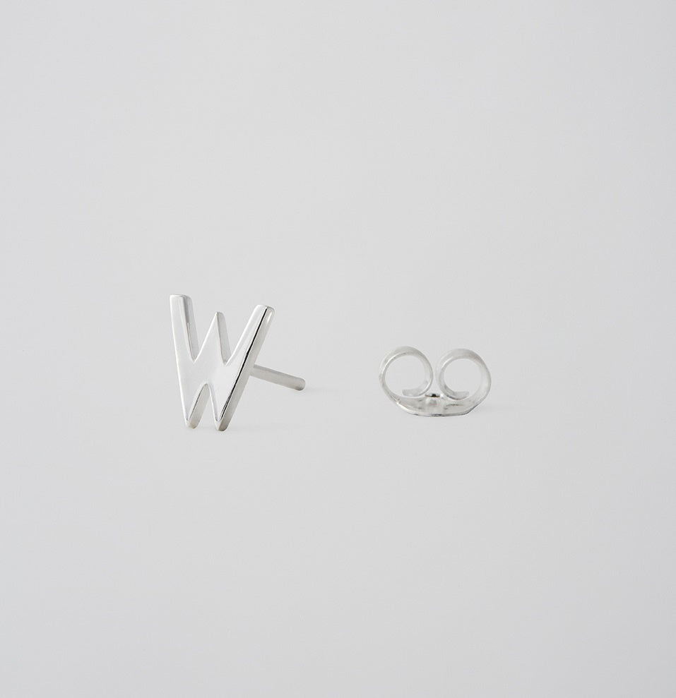 Earring Stud Silver A-Z