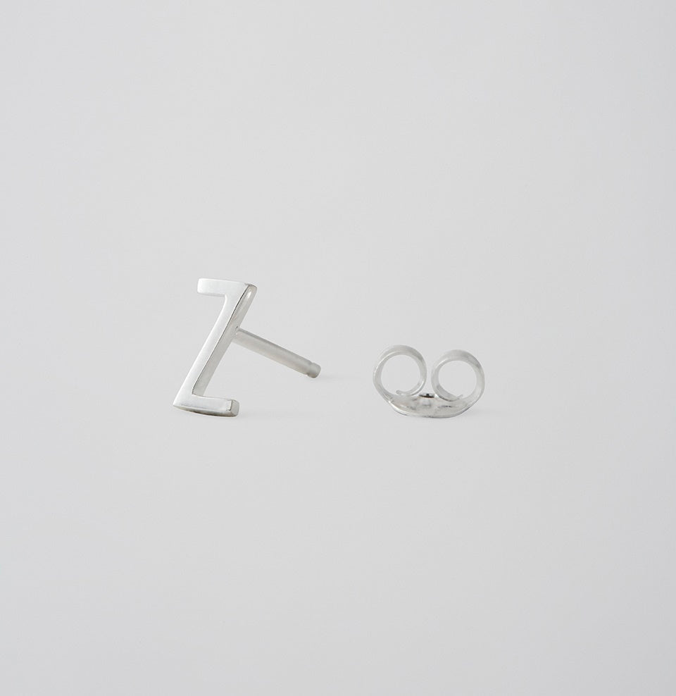 Earring Stud Silver A-Z