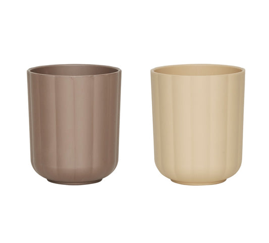 OYOY Pullo Cup taupe-vanilla 2pk