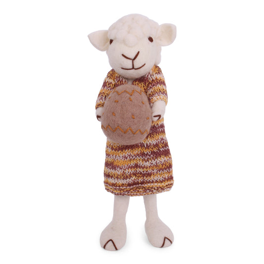 Gry & Sif Big White Sheep Multicolor Dress & Egg