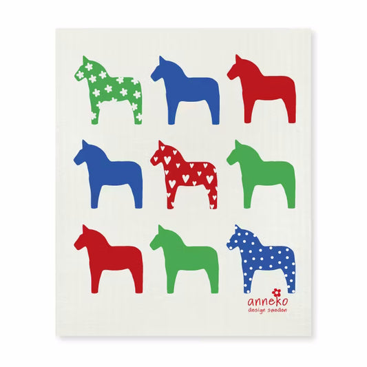 Anneko Dala Horses Dishcloth