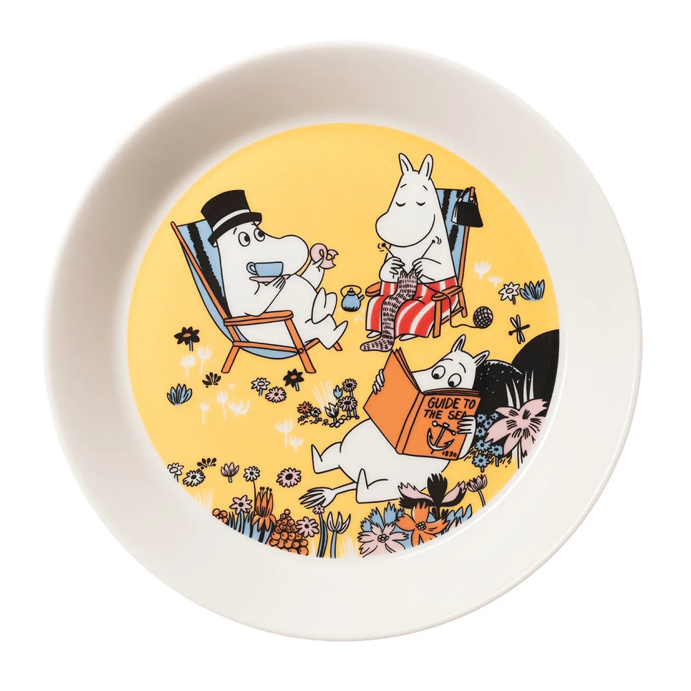 Arabia Moomin Family Time Plate – Yellow Porcelain 19cm – Nordic