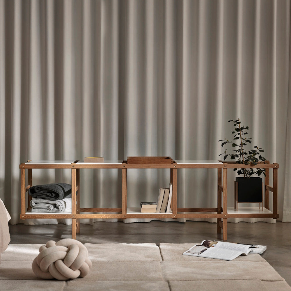 Design House Stockholm Frame Shelf Low oak-white