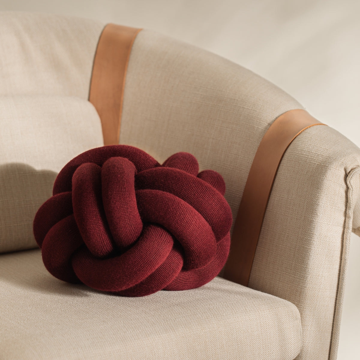 Design House Stockholm Knot Cushion Bordeaux