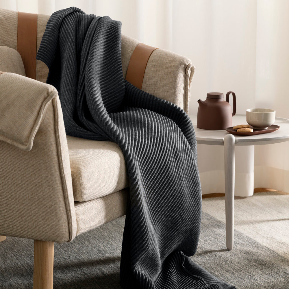 Design House Stockholm Pleece Throw 140x170 Dark Grey