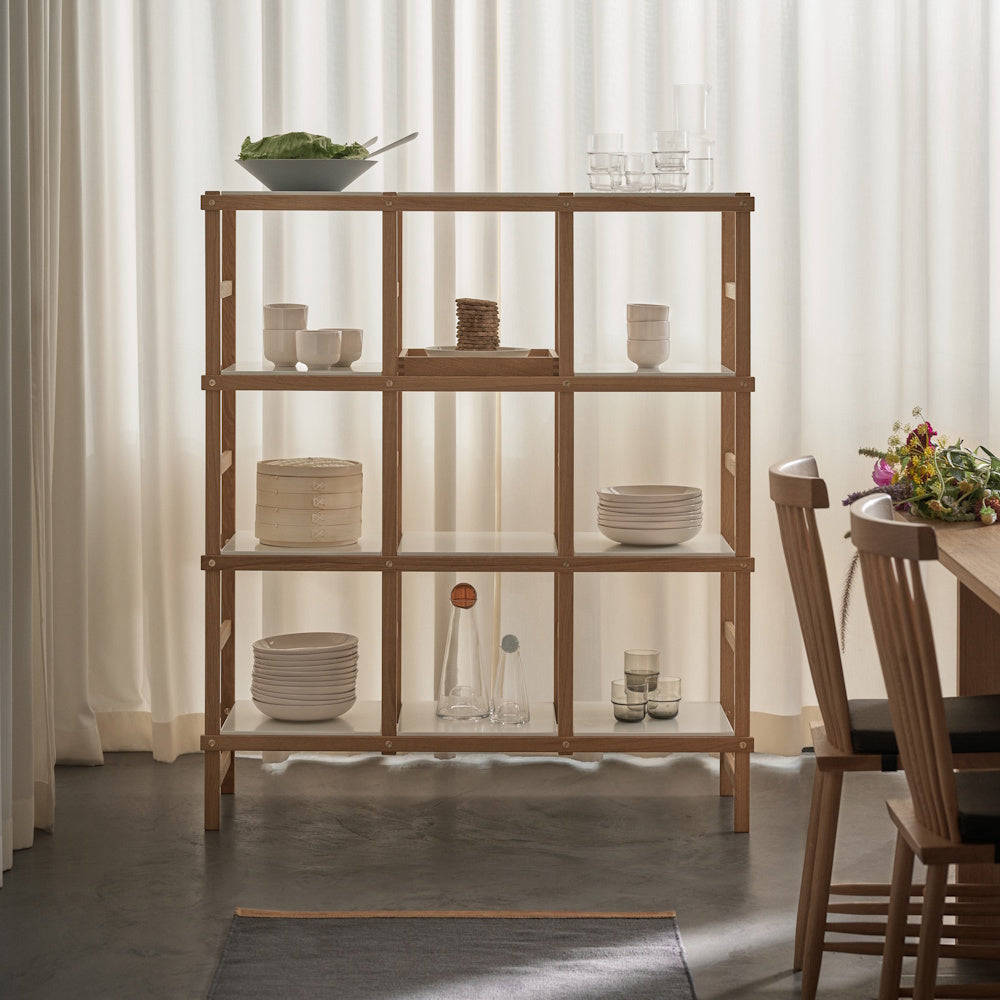 Design House Stockholm Frame Shelf High oak-white