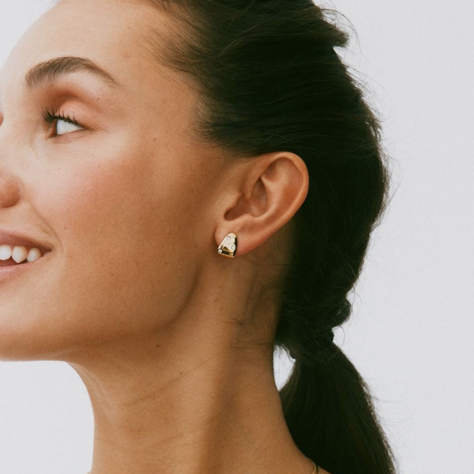 Edblad Selena Studs CZ Gold