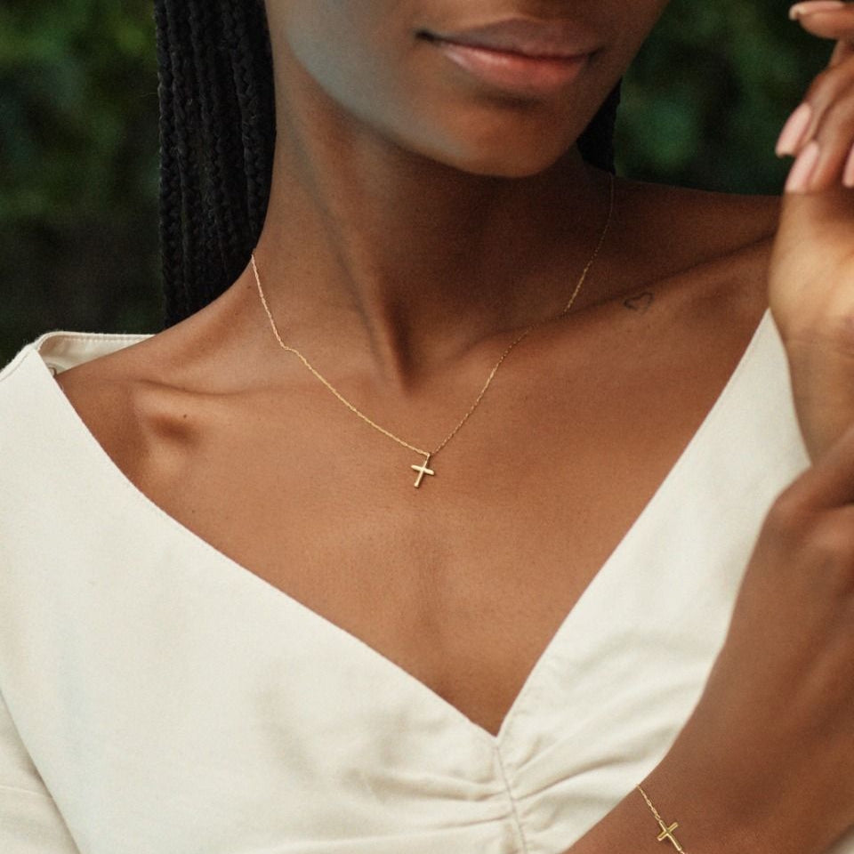 Edblad Spirit Cross Necklace Gold