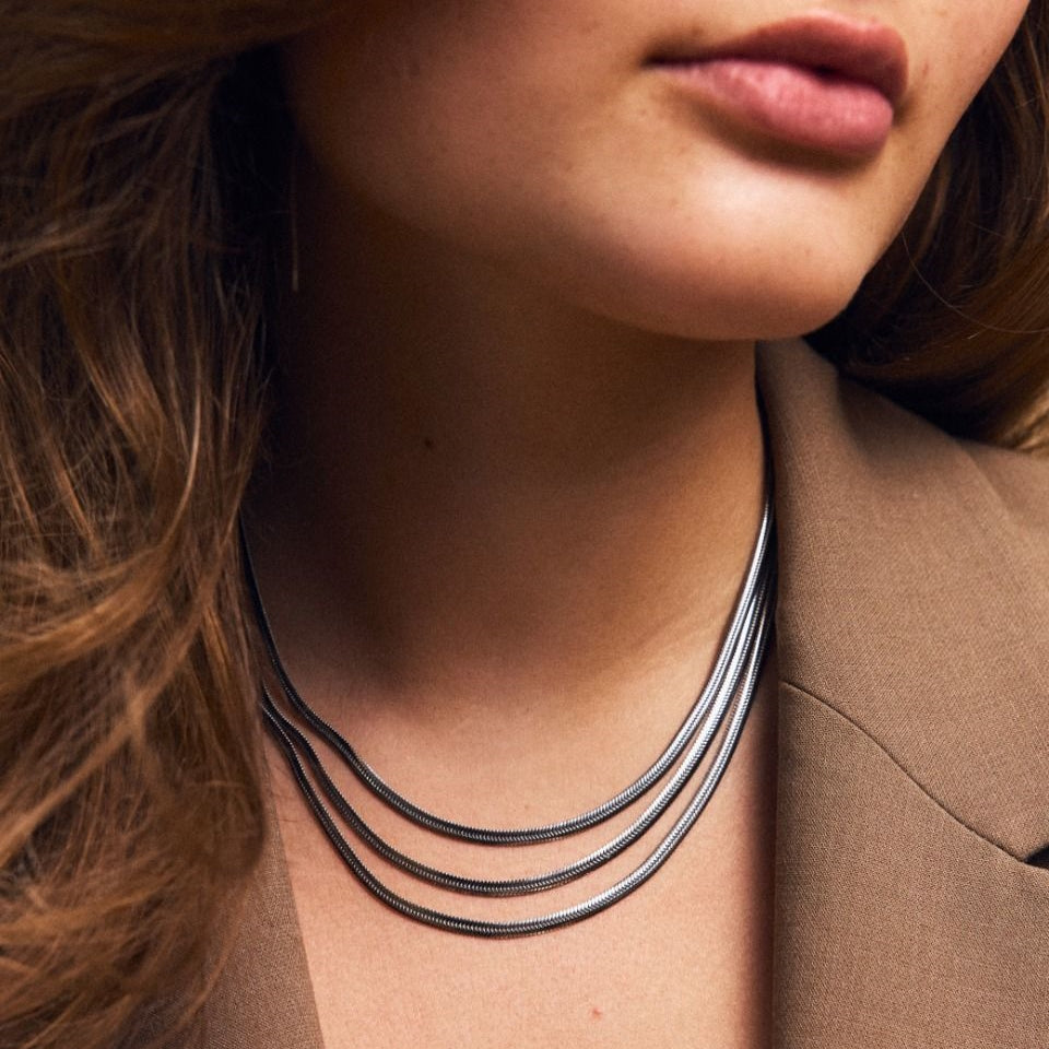 edblad-herringbone-triple-necklace-steel