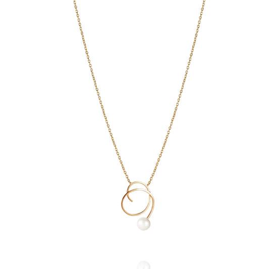 Little Curly Pearly Necklace Gold