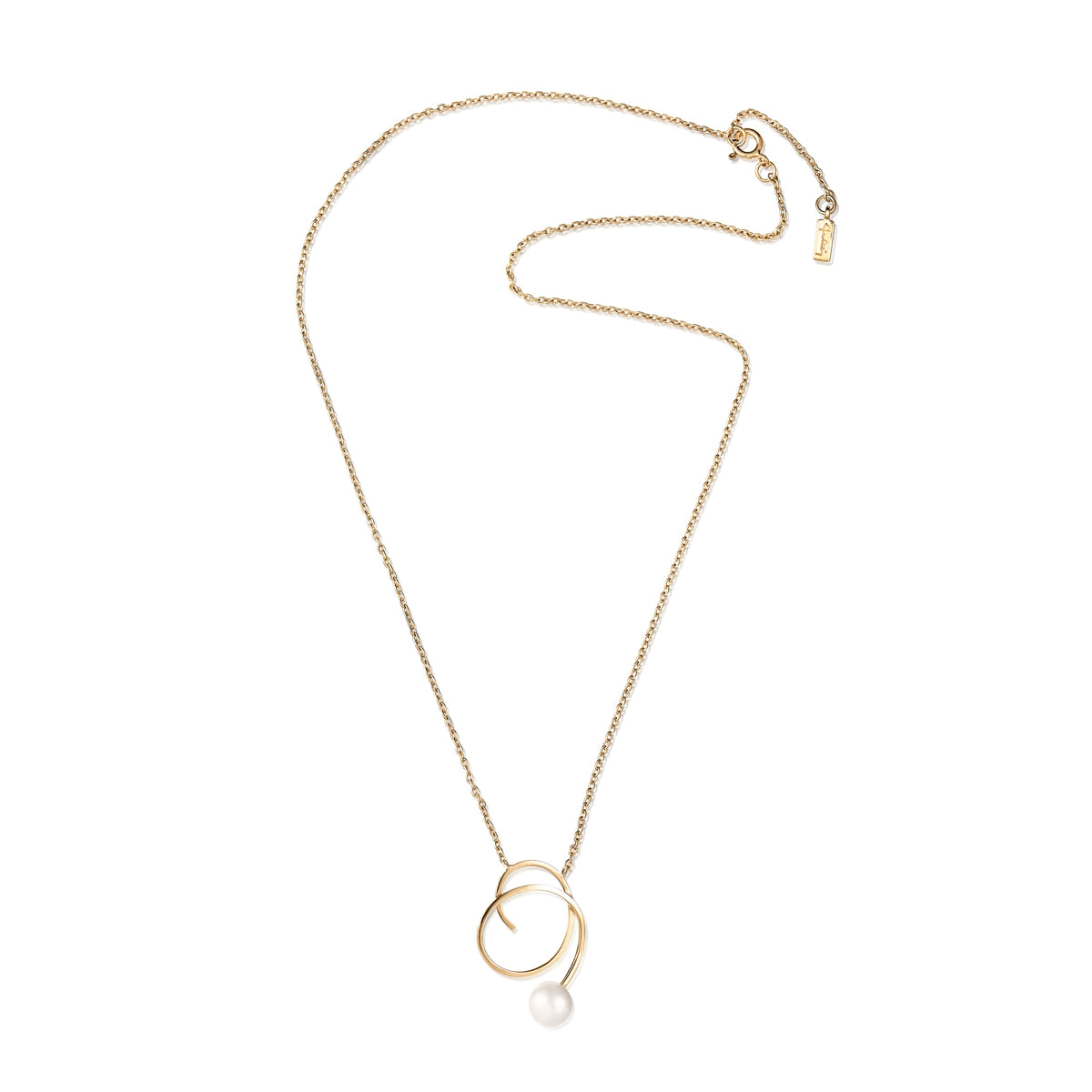 EfvaAttling-little-curly-pearly-necklace-gold