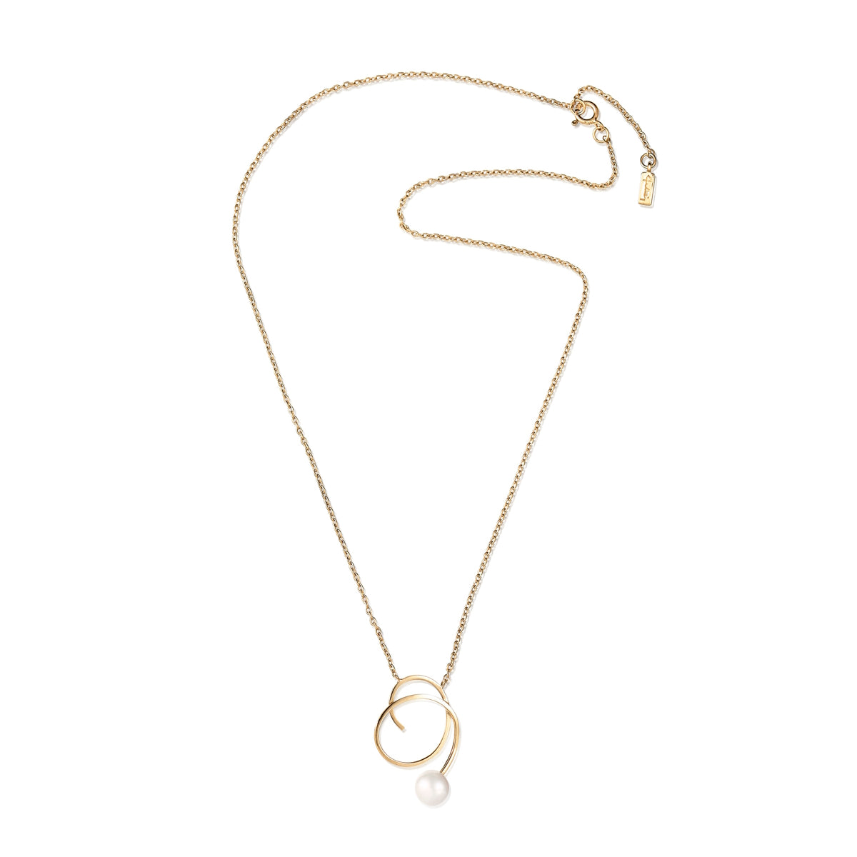 Little Curly Pearly Necklace Gold