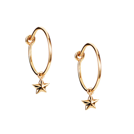 Efva Attling Micro Catch A Falling Star Hoops Gold