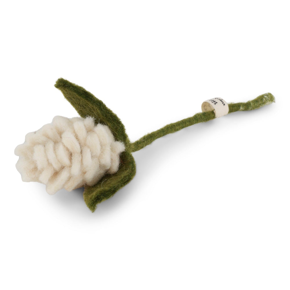 Gry & Sif Felted Artichoke Flower White