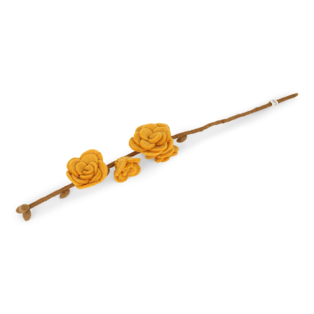 Gry & Sif Felted Branch Yellow Roses