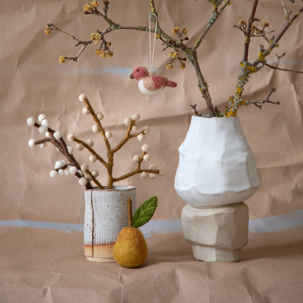 Gry & Sif Felted Mini Branch Beige Berries
