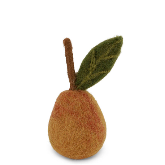 Gry & Sif Pear Yellow Felted Ornament