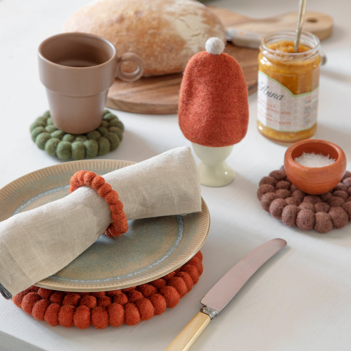 Gry & Sif Coaster Big rust red