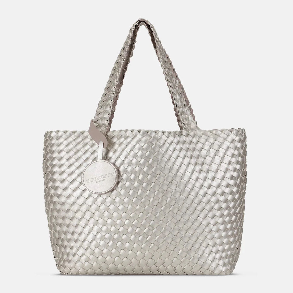 Ilse Jacobsen Braided Tote Bag Atmosphere-Platin