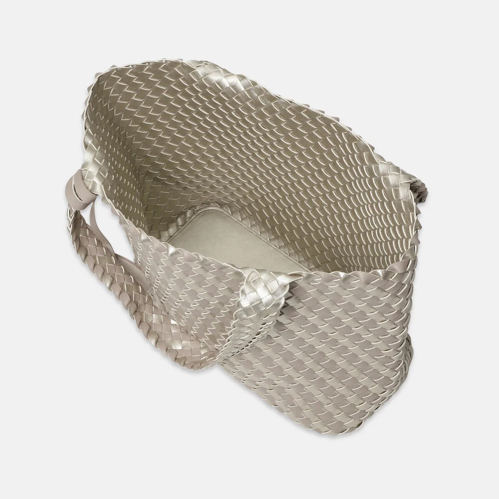 Ilse Jacobsen Braided Tote Bag Atmosphere-Platin