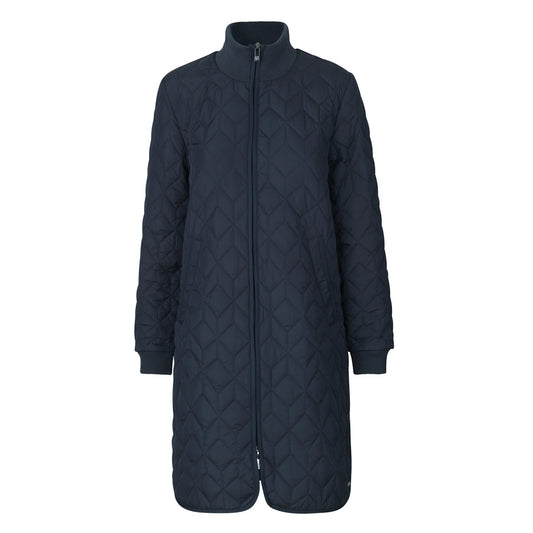Ilse Jacobsen Long Quilt Coat Dark Indigo