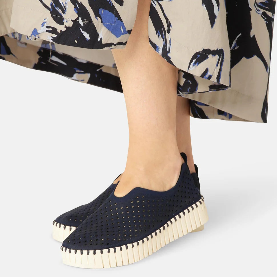 Ilse Jacobsen Tulip Platform Shoes Dark Indigo