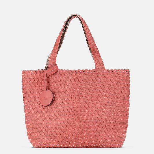 Ilse Jacobsen Woven Tote Bag Durbarry-Metallic Rose