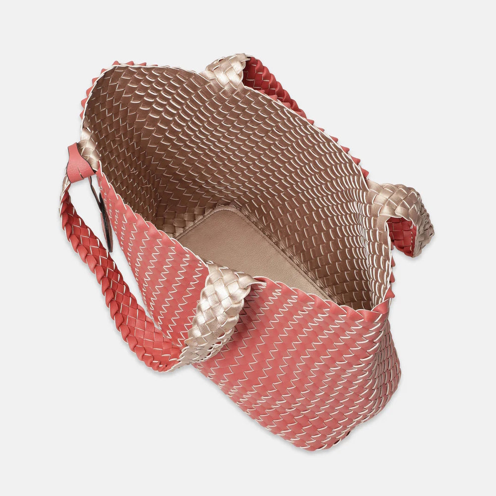 Ilse Jacobsen Woven Tote Bag Durbarry-Metallic Rose
