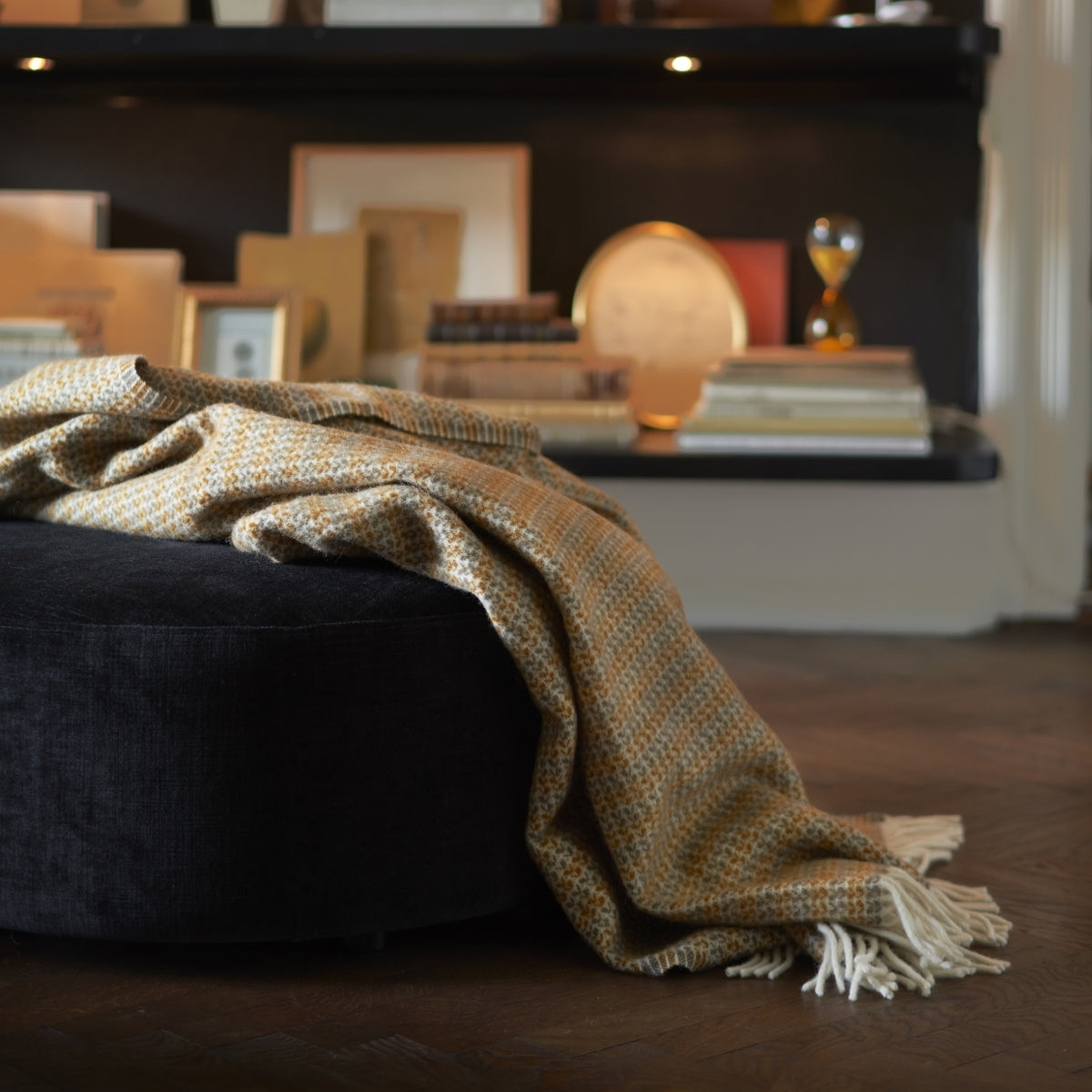Klippan Curve Wool Blanket Caramel