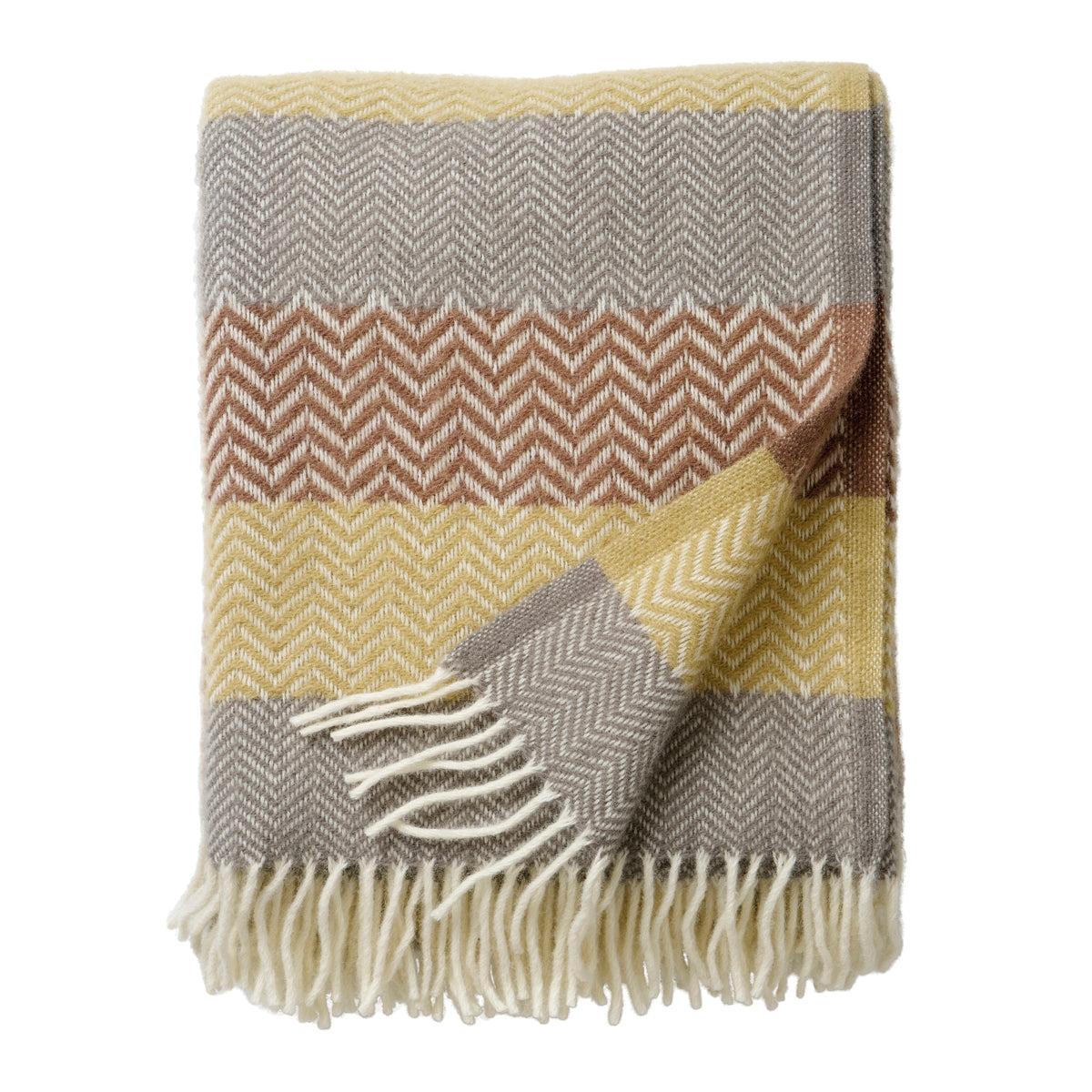 Klippan Zigzag Wool Blanket Bronze