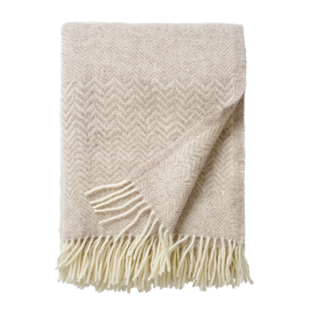 Klippan Zigzag Wool Blanket Greige