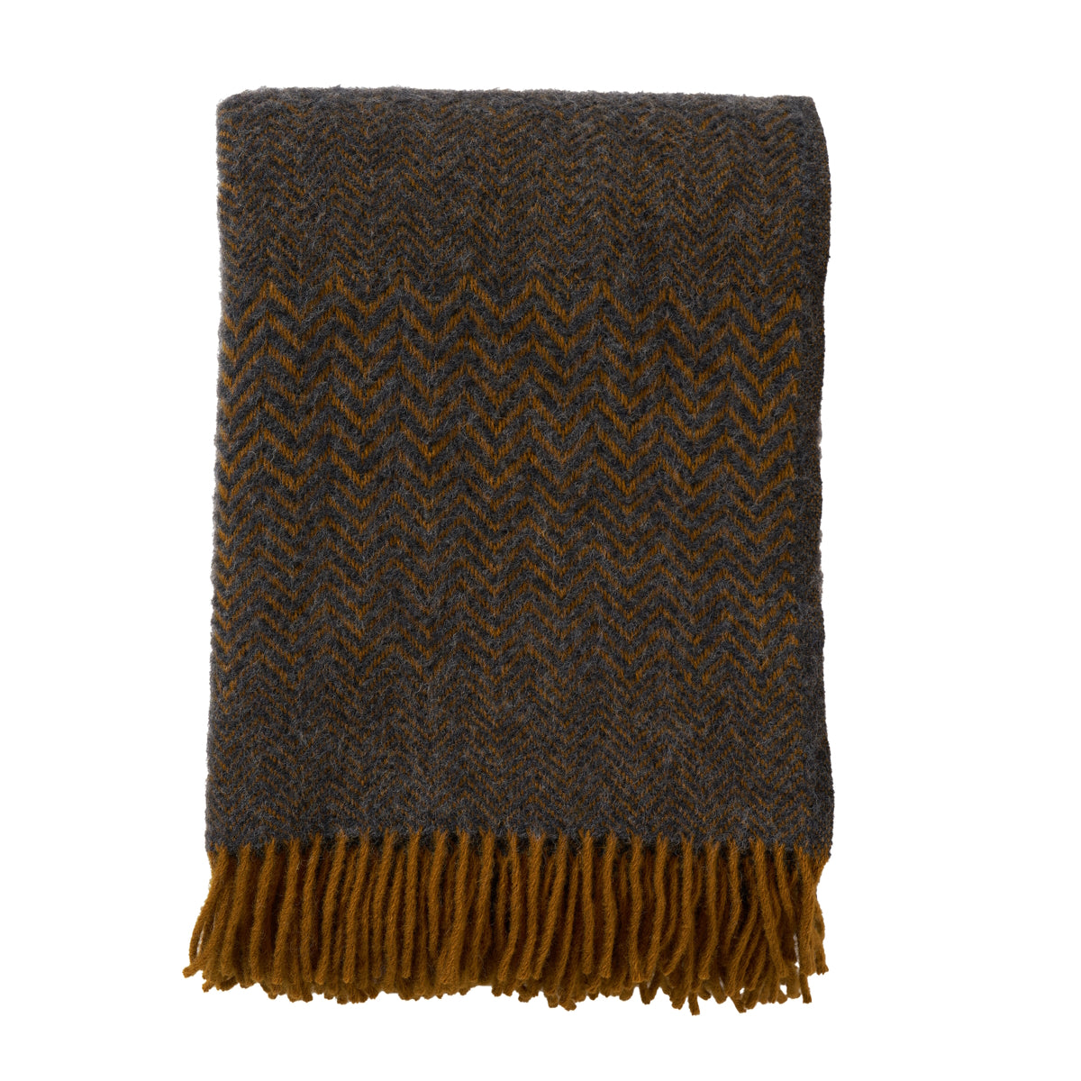 Klippan Zigzag Wool Blanket Lava