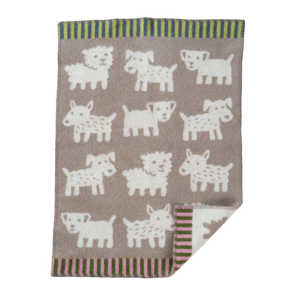 Klippan Voff Eco Wool Baby Blanket Beige