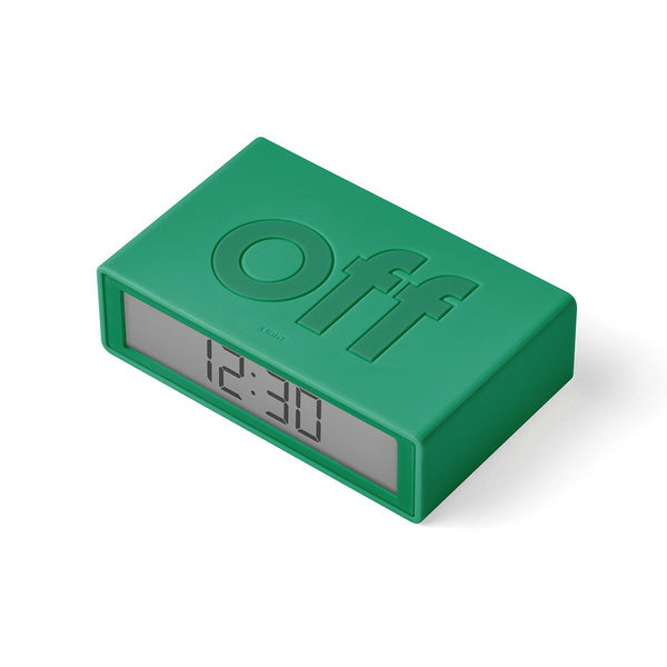 lexon-flip-travel-clock-green