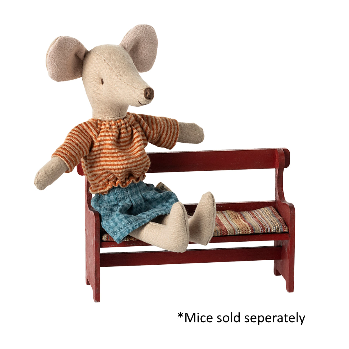 maileg-bench-mouse-red