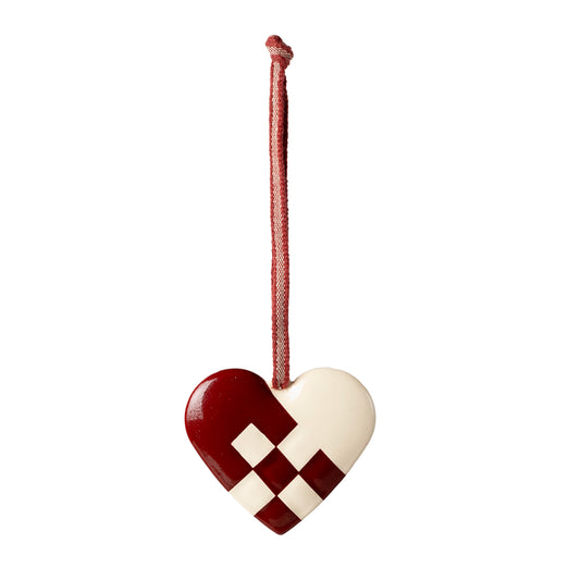 Maileg Metal Ornament Heart Small Red