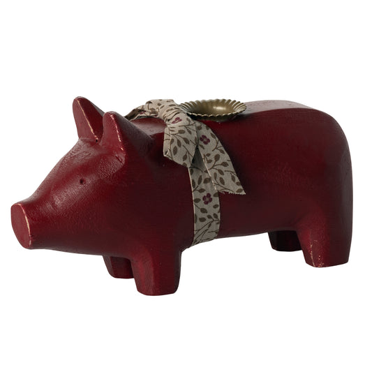 maileg-pig-candle-holder-mediumRed