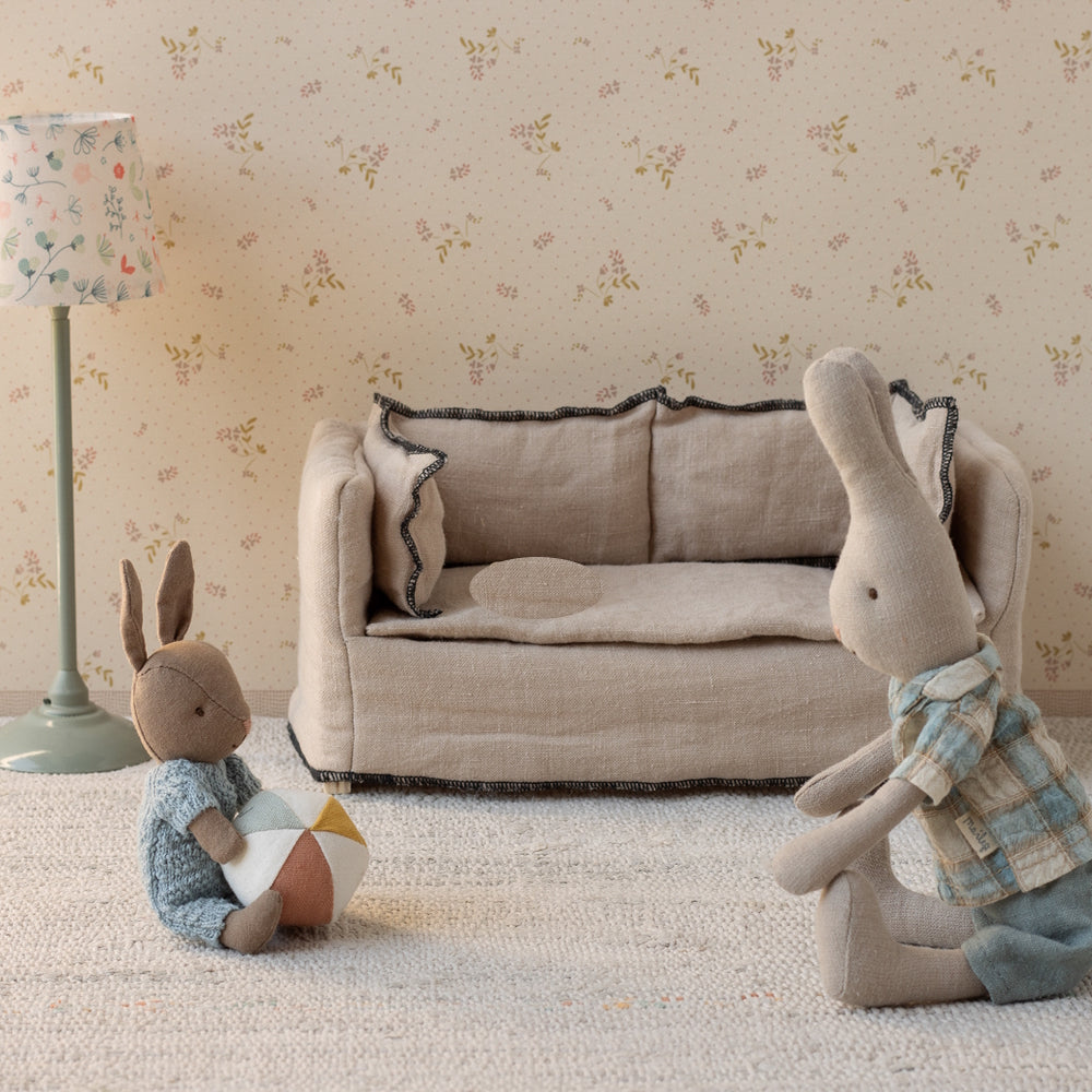 Maileg Rabbit Set Micro Brown Blue