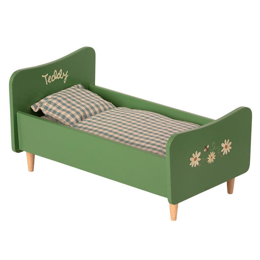 Maileg Wooden Bed Dusty Green for Teddy Dad