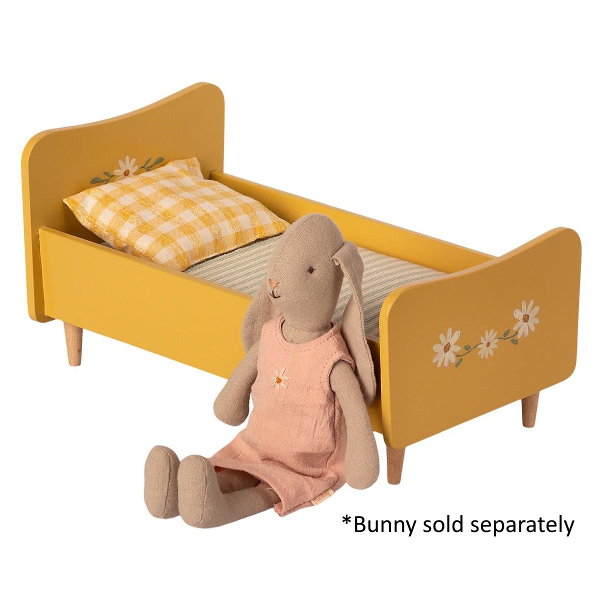 Maileg Wooden Bed Mini Yellow