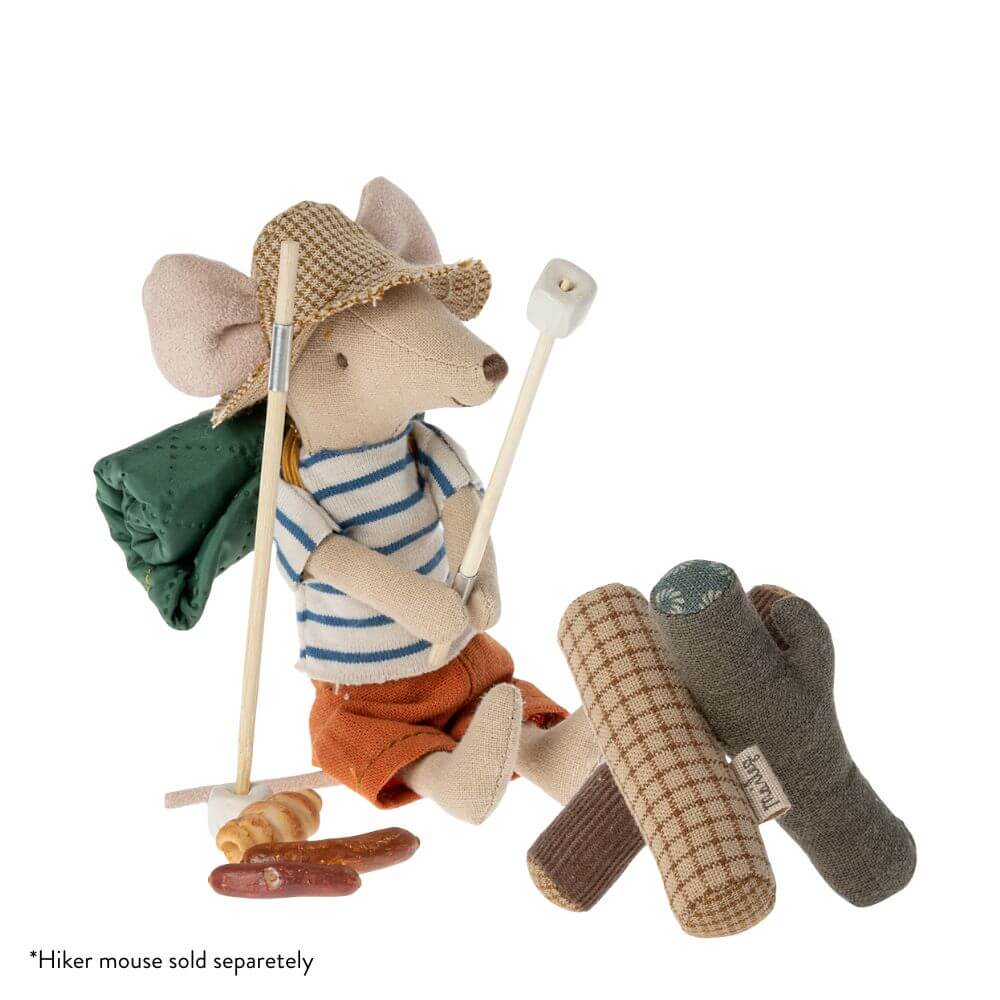 Maileg Bonfire Set for Hiker Mouse