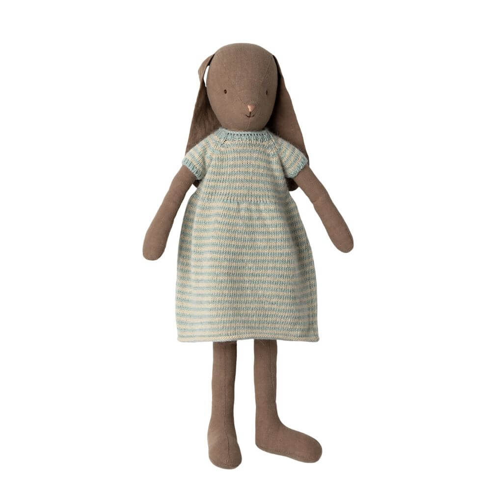 Maileg Bunny Size 4 Brown Knitted Dress