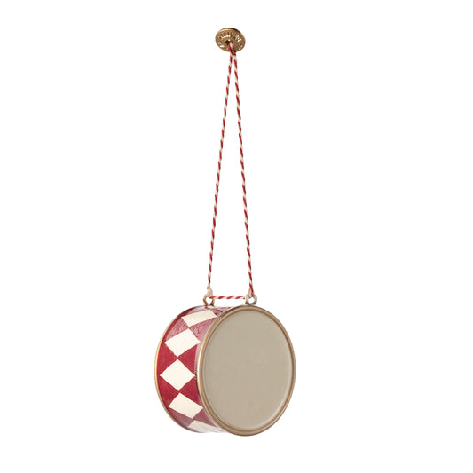 Maileg Metal Ornament Drum Large Red