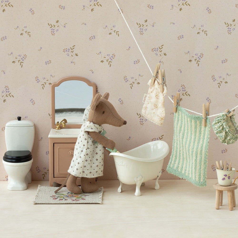 Maileg Sink Dresser Mouse Dark Powder