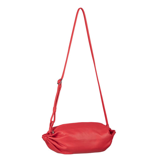 Marimekko Karla Leather Shoulder Bag Red