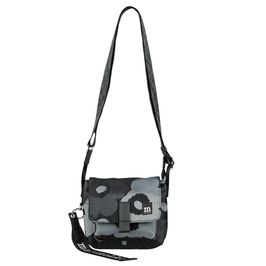 Marimekko Mini Messenger Unikko Shoulder Bag Dark Grey